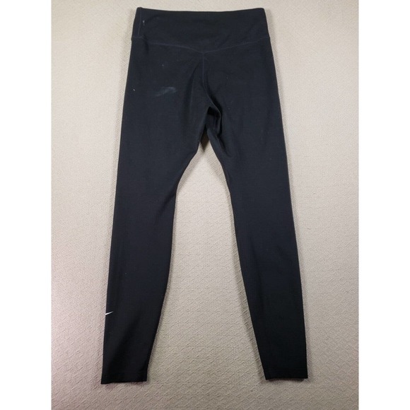 Nike Pants Womens Medium Black Dri Fit Leggings Elastic Waist Mid Rise Pull On - Picture 6 of 9